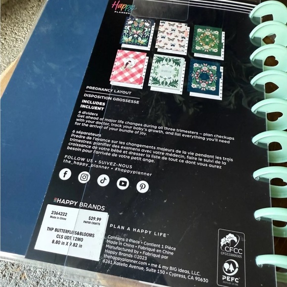 Undated Butterflies & Blooms Pregnancy Happy Planner Classic Pregnancy Layout 9 - Picture 3 of 6